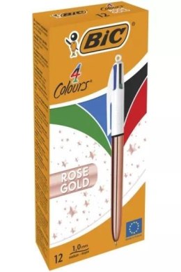 Długopis 4 Colours Rose Gold mix (12szt) BIC