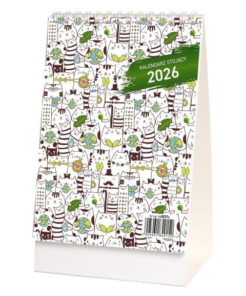 Kalendarz 2026 stojący koty