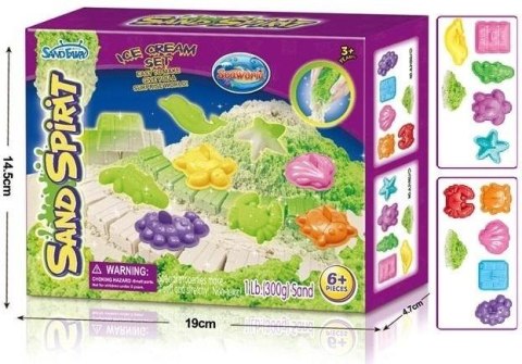 Magiczny piasek świecący w ciemności z foremkami