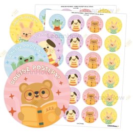 Naklejki pochwały 40mm 48szt