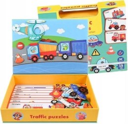 Układanka magnetyczna Pojazdy