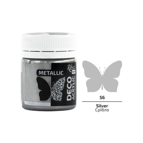 Farba akrylowa metaliczna silver 56 20ml