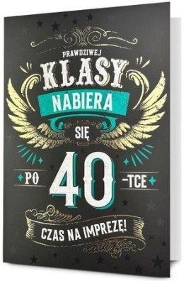 Karnet B6 Urodziny 40