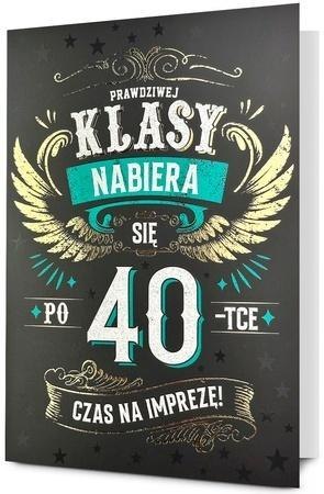 Karnet B6 Urodziny 40