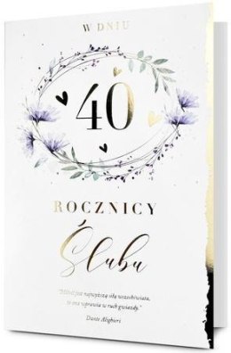 Karnet B6 Urodziny 40