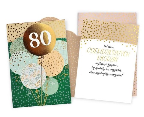 Karnet Urodziny 80