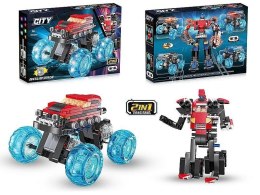 Klocki auto-robot ze światłem MIX