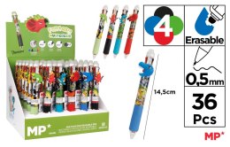 Długopis ścieralny 4-kolorowy Dinozaury (36szt)