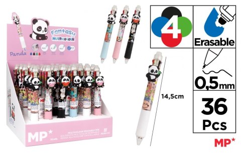 Długopis ścieralny 4-kolorowy Pandy (36szt)