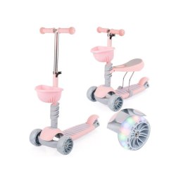 Hulajnoga z siodełkiem 2w1 trójkołowa led