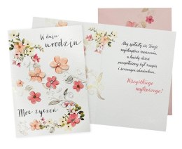 Karnet B6 Urodziny damskie, kwiaty