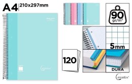 Notatnik A4/120K kołowy kratka MIX