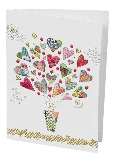 Karnet B6 + koperta Ślub Bukiet z serc