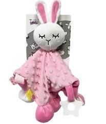 Miluś różowy zając 25cm