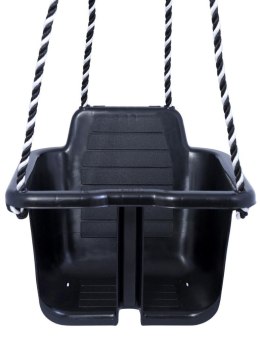 Huśtawka dziecięca ze sznurkami czarna