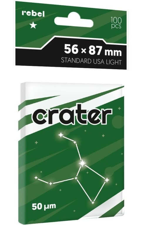 Koszulki Crater Light 56x87mm 100szt REBEL