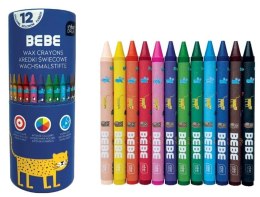 Kredki świecowe 12 kolorów Bebe Kids