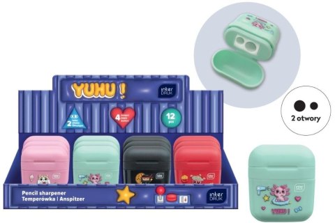 Temperówka podwójna z pojemnikiem Yuhu (12szt)