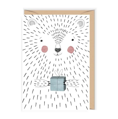 Karnet Urodziny Miś polarny