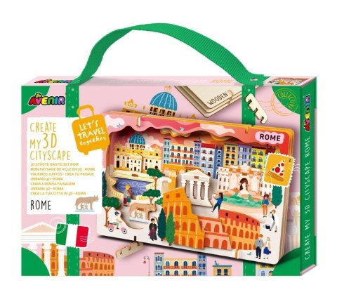 Stwórz pejzaż miejski Rzym - puzzle drewniane 3D
