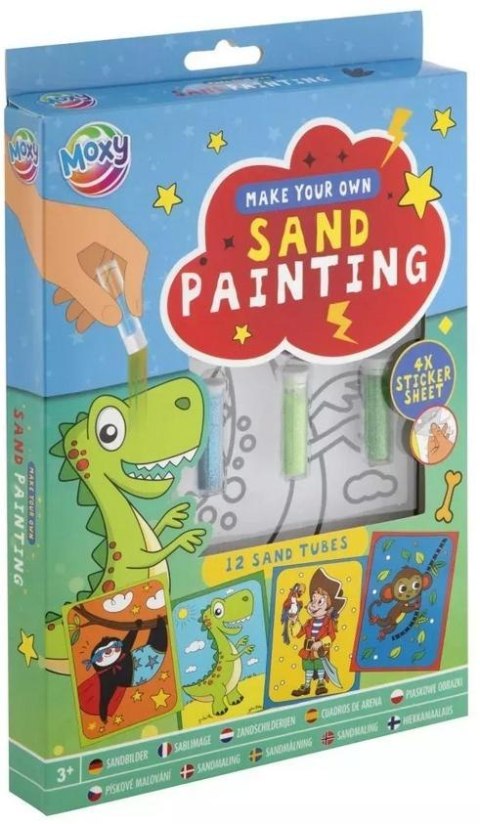 Zestaw obrazków samoprzylepnych + piasek niebieski