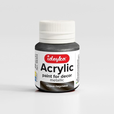 Farba akrylowa metaliczna Czarna perła 20ml