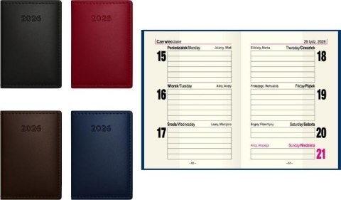 Kalendarz 2026 A7 kieszonkowy tygodniowy Lira MIX