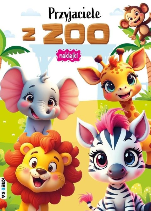 Kolorowanka z naklejkami - Przyjaciele z zoo