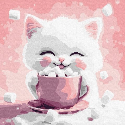 Malowania po numerach - Kakao dla kota 30x30cm