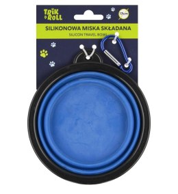 Miska silikonowa składana niebieska 13cm