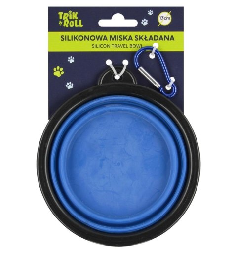 Miska silikonowa składana niebieska 13cm