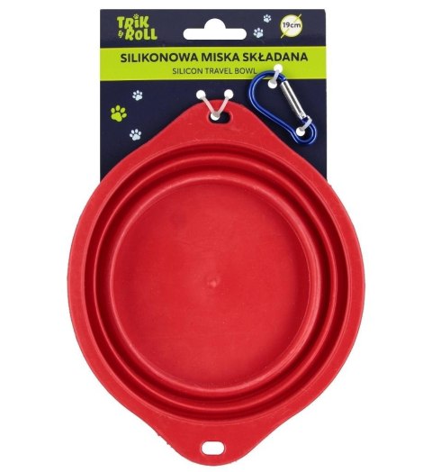 Miska silikonowa składana pomarańczowa 13cm