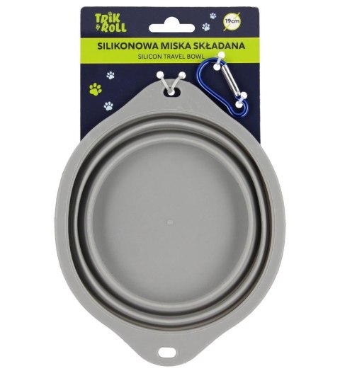 Miska silikonowa składana szara 19cm