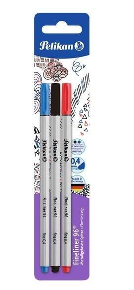Cienkopis Fineliner 96 0,4mm mix 3szt