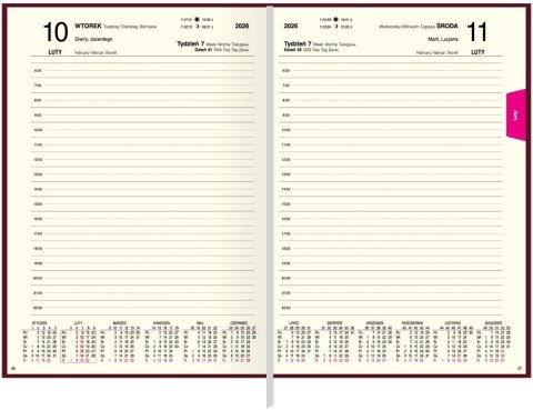 Kalendarz 2026 A4 Agenda dzienny