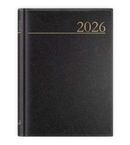 Kalendarz 2026 A5 dzienny Madrid czarny