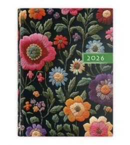 Kalendarz 2026 A5 dzienny kwiaty