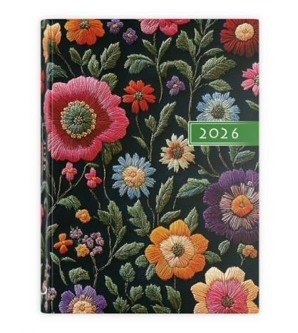 Kalendarz 2026 A5 dzienny kwiaty