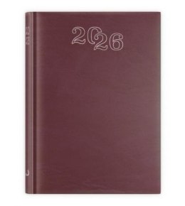 Kalendarz 2026 A5 dzienny standard bordowy