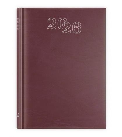 Kalendarz 2026 A5 dzienny standard bordowy