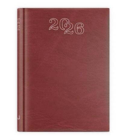 Kalendarz 2026 A5 dzienny standard czerwony