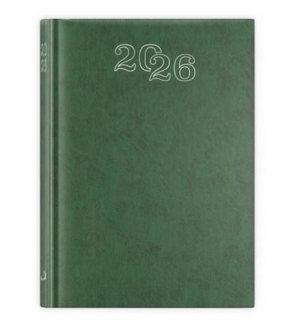 Kalendarz 2026 A5 dzienny standard zielony