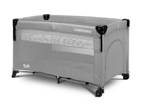 Łóżeczko turystyczne Esti opuszczany bok szare