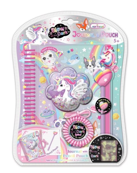 Notatnik na spirali w saszetce Jednorożec