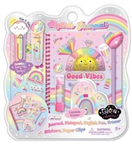 Pamiętnik na spirali z akcesoriami Tęcza