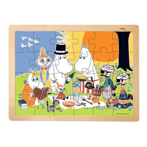 Puzle 24 drewniane Muminki - Piknik