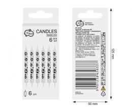 Świeczki urodzinowe Piłki nożne z podstawkami 6szt