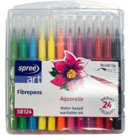 Flamastry pędzelkowe 24 kolory