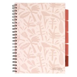 Kołozeszyt Pads A4/100K kratka Floral beżowy