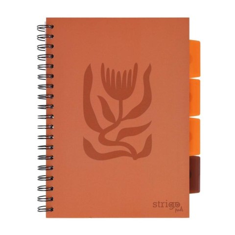 Kołozeszyt Pads B5/100K kratka Floral ceglany